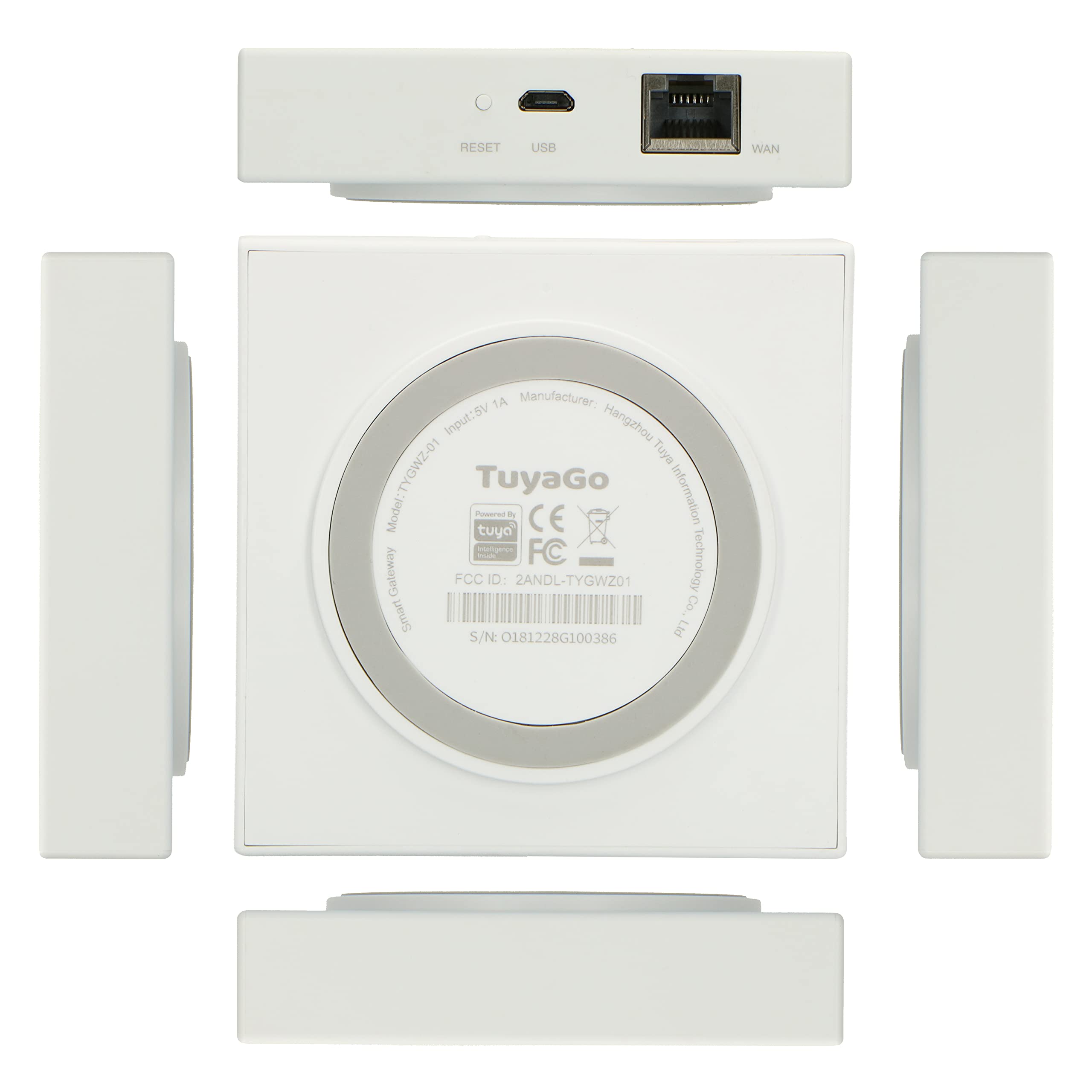 Alecto SMART-BRIDGE10 Passerelle Zigbee - hub domotique pour Maison Intelligente, Compatible capteurs Zigbee, contrôle Via appli Smart Life iOS/Android, Connexion sans Fil sécurisée