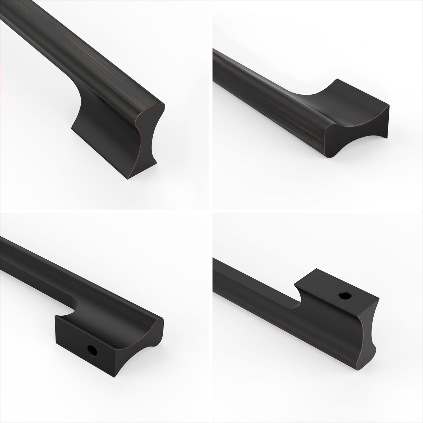 9BUILD Paquete de 10 tiradores de bronce aceitado de 3.75 pulgadas, manijas de gabinete de cocina, manijas de cocina para armarios, tiradores de cocina de bronce