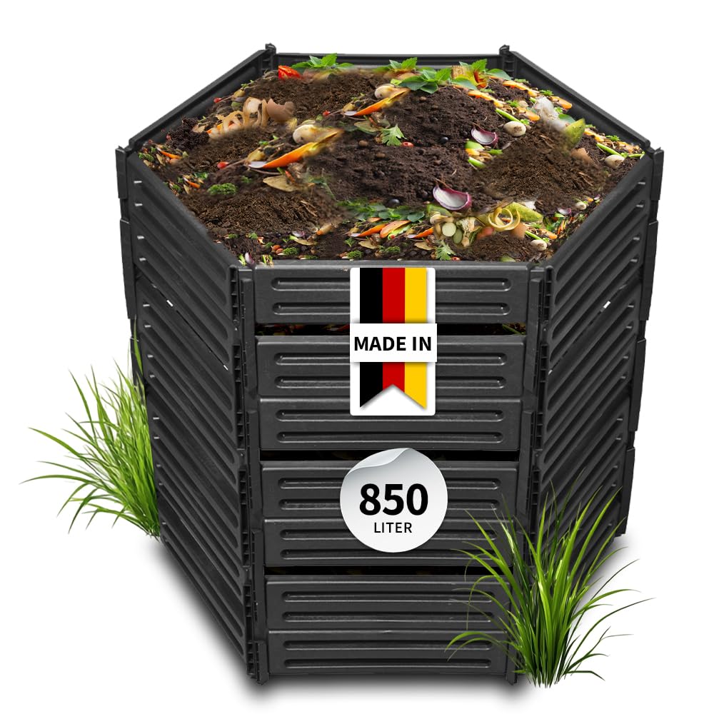 GARANTIA AIR-King Steckkomposter 850 Liter schwarz Komposter Garten | Schnellkomposter, Abfall & Recycling, Biomüll, Komposteimer, Kompost, Biotonne, Garten