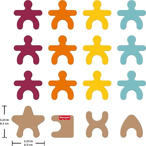 Miniatura 5 de Fisher-Price Formas apilables de juguete Montessori de madera, sello de excelencia de la Sociedad Montessori Americana, actividad de aprendizaje de
