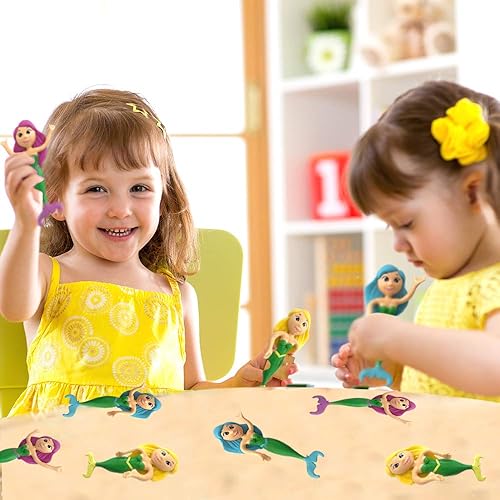 Miniatura 7 de ArtCreativity Figuras de sirena flexibles, juego de 12 figuras mágicas flexibles, juguetes para aliviar el estrés para niños, recuerdos de fiesta de