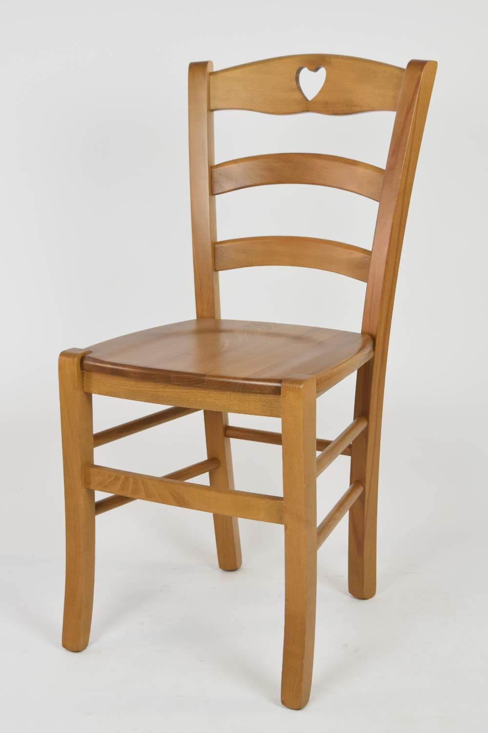 t m c s Tommychairs - Set 4 sillas Cuore para Cocina y Comedor, Estructura en Madera de Haya Color Roble y Asiento en Madera