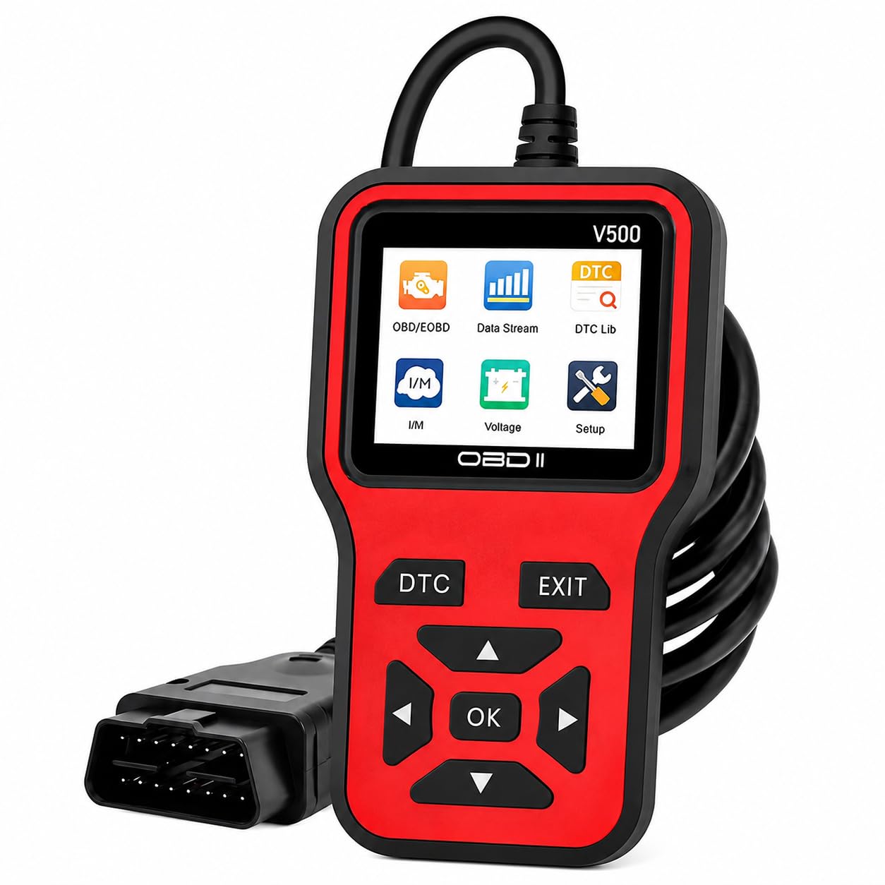 OBD2 samochodowy skaner diagnostyczny silnika czytnik kodów usterek benzyny narzędzie pojazdu | DTC Reading Clearing Live Data I/M Readiness Check Automotive Troubleshooting Device