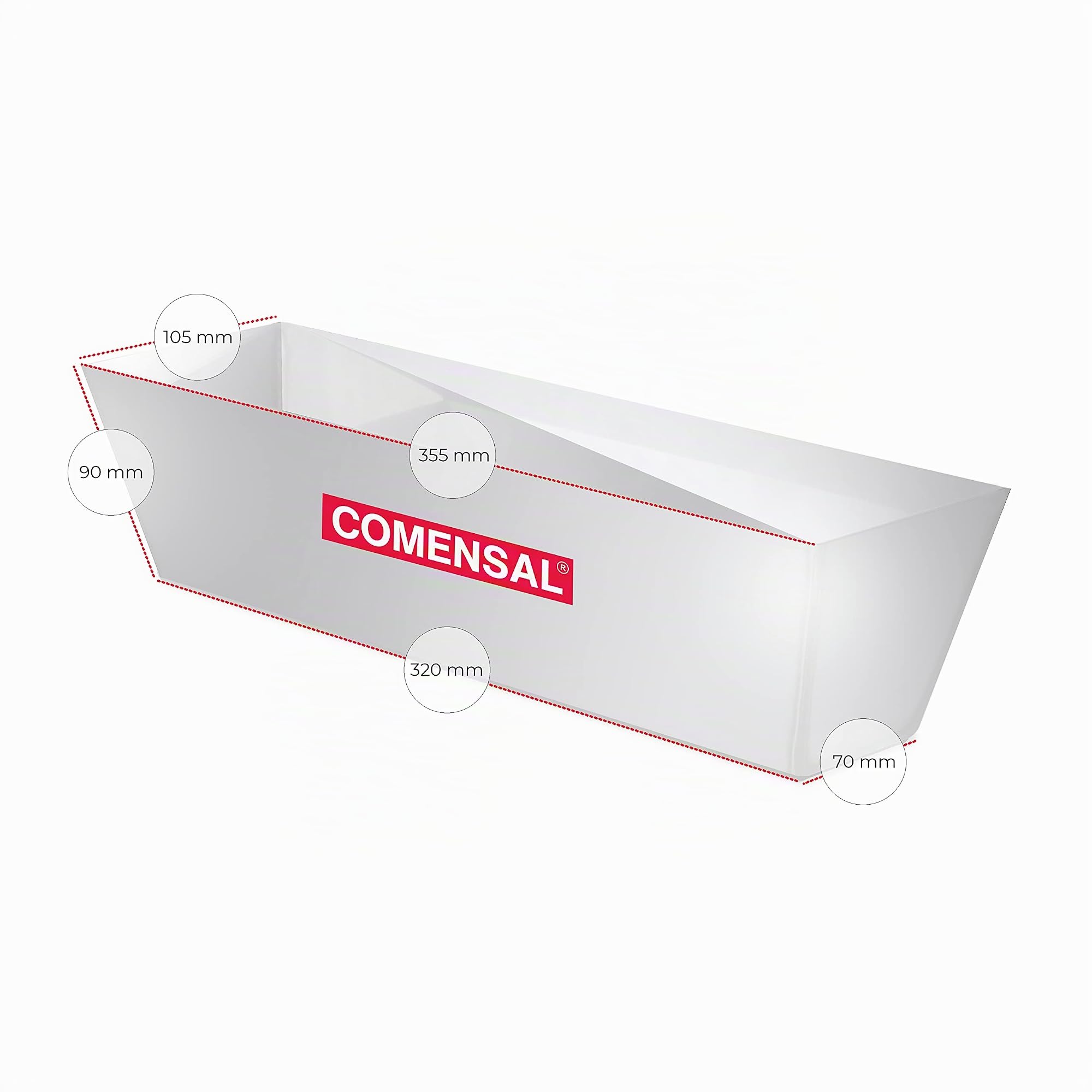 COMENSAL® Ensemble de 7 pcs - Couteau à Enduit 200/240- Bac à Enduit Inox - Spatule Enduit 150 - Éponge de Ponçage 3 pcs - Anticorrosion - Made in EU