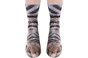 Funny Animal Paw Socks For Teens, Men, Women, Girls - Gag White Elephant Socks