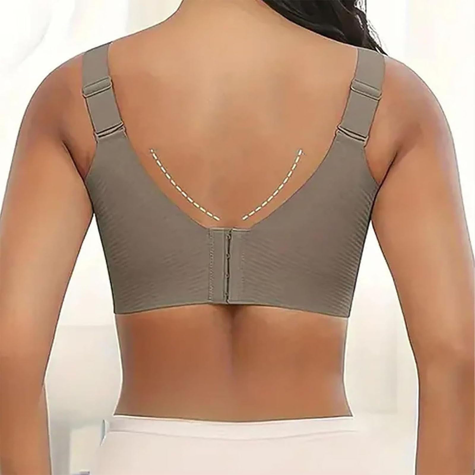 Reggiseni Comfort da Donna UK Sport Push Up Senza Cuciture Confezione da 3 Wireless a Costine Grandi Seni Cadenti Top da Donna Anziani Sport Support Lift Reggiseno Morbido Regolabile Comfort ad Alto