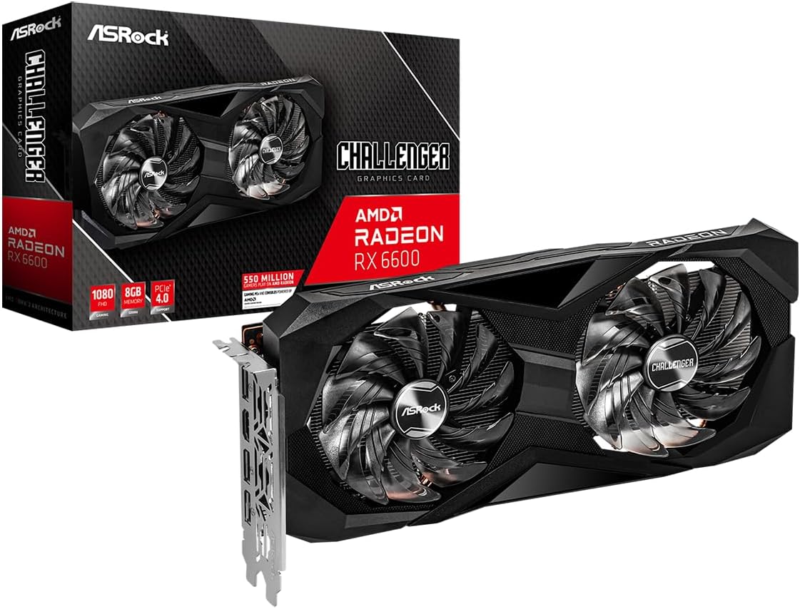 ASRock AMD Radeon Rx 6600 Challenger D 8Gb,pci_e_x16,gddr6