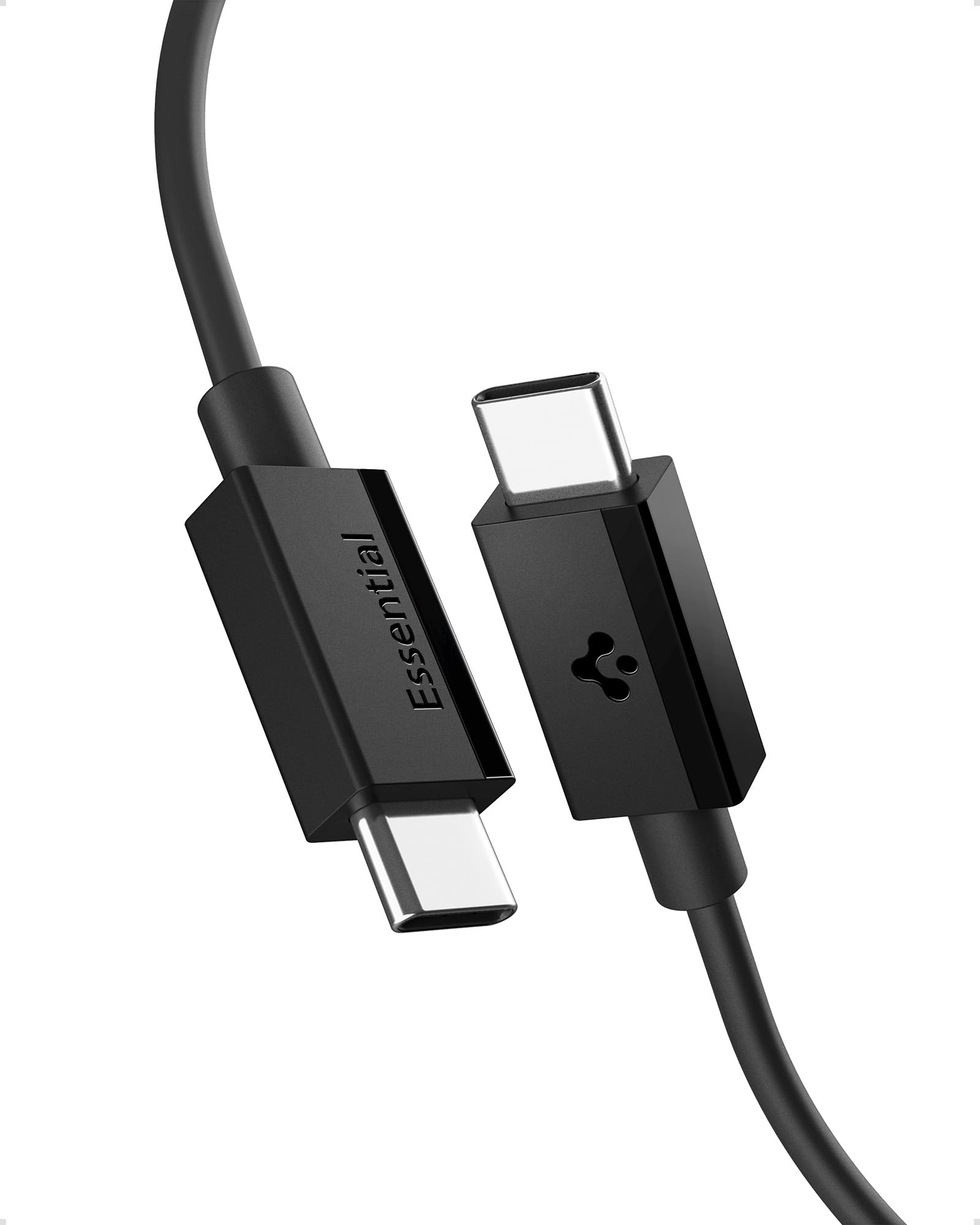 Spigen ArcWire Essential 60W USB C auf USB C Kabel Schnellladung [2M] für iPhone 17/16/15 Pro Max Air, Pixel 10 9 9a Pro Fold XL, Samsung Galaxy S25 Ultra, Galaxy Tab, iPad, MacBook Pro Air - Schwarz