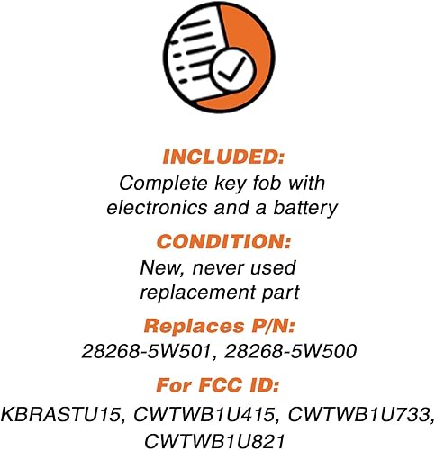 Miniatura 4 de Llavero de control remoto para ingreso sin llave para autos Nissan Infiniti KBRASTU15, CWTWB1U733, juego de 2