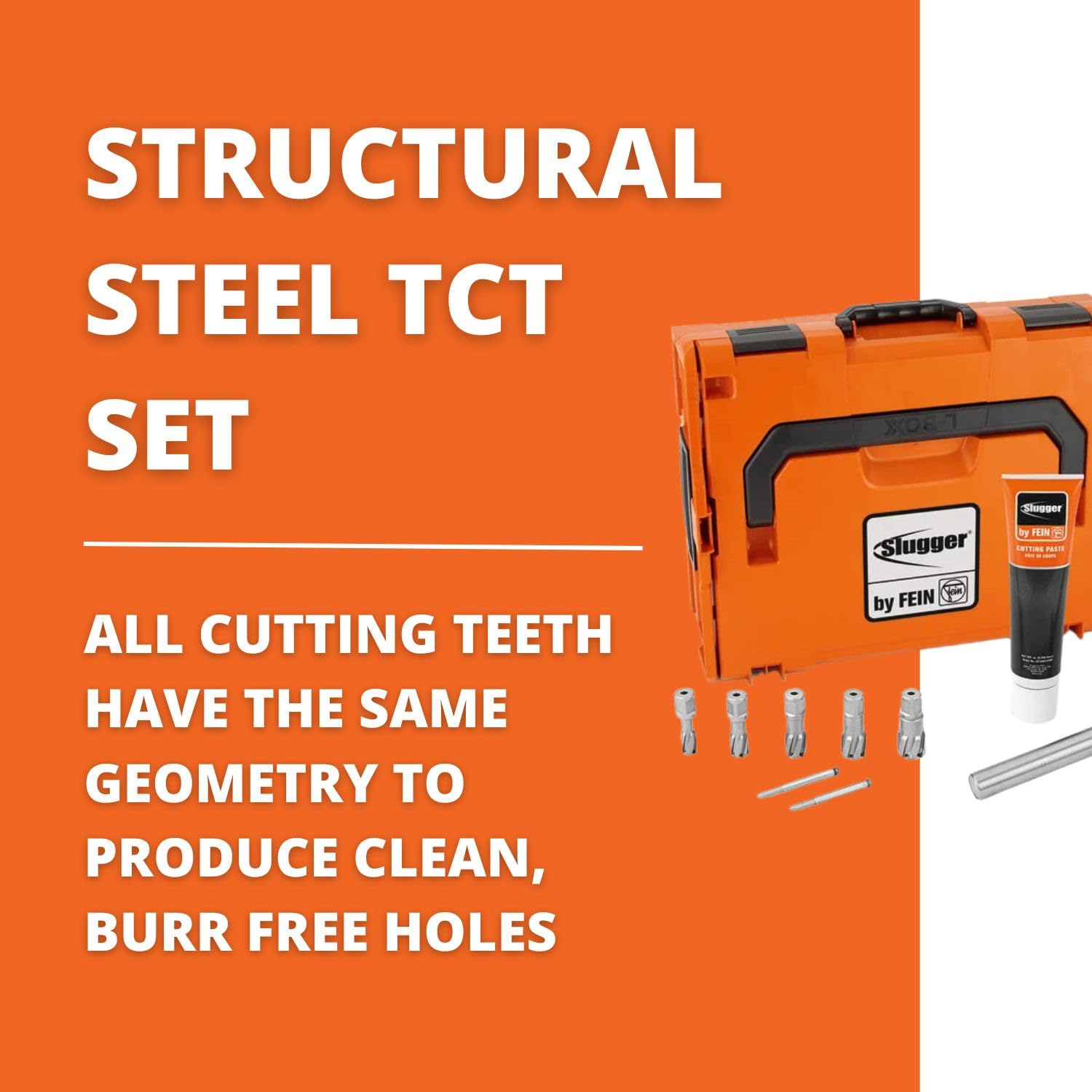 Slugger by Fein Structural Steel TCT Annular Cutter Set with Case - 1