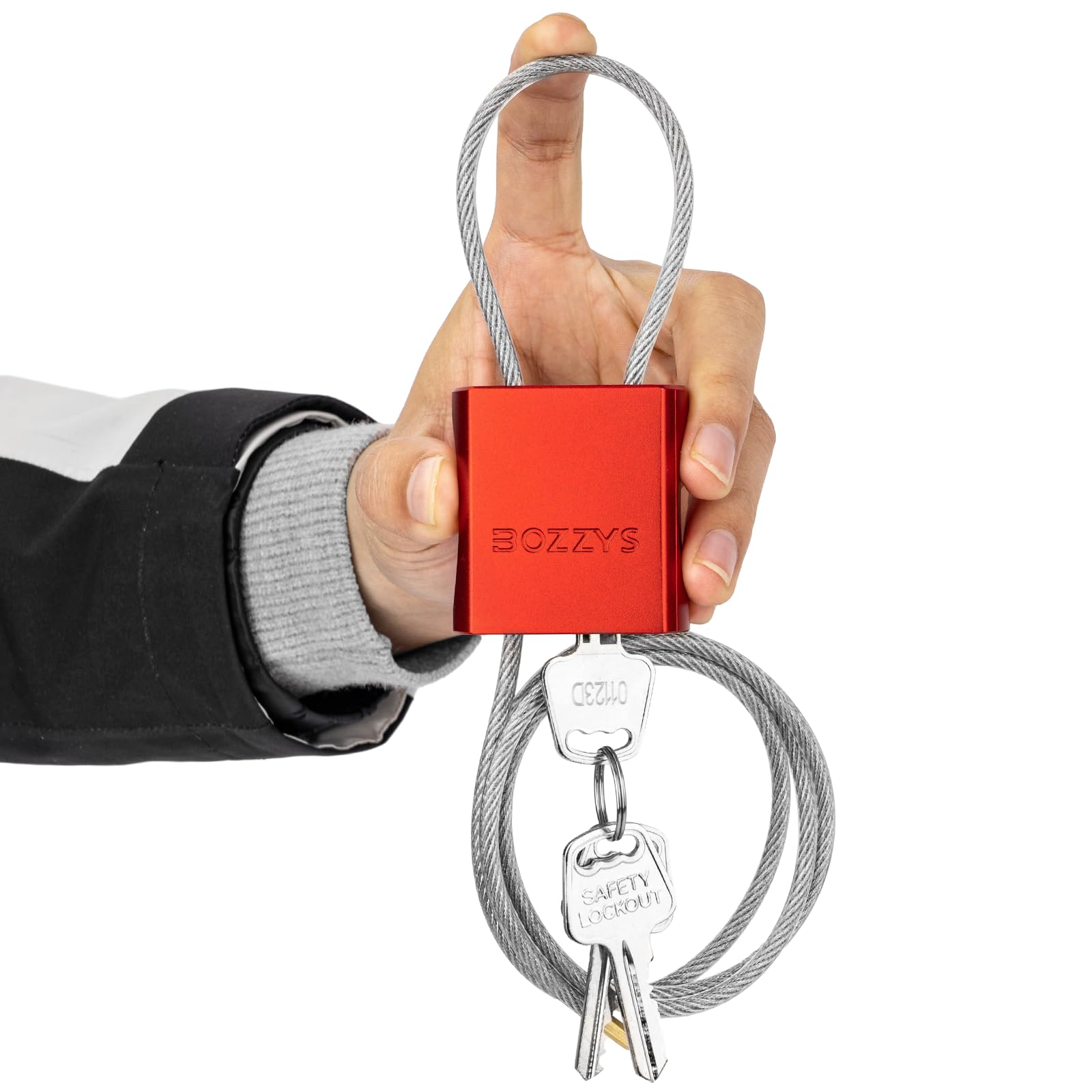 BOZZYS Cable Lock with 3 Keys | L 3.28ft(1m),D 1/6in(4mm