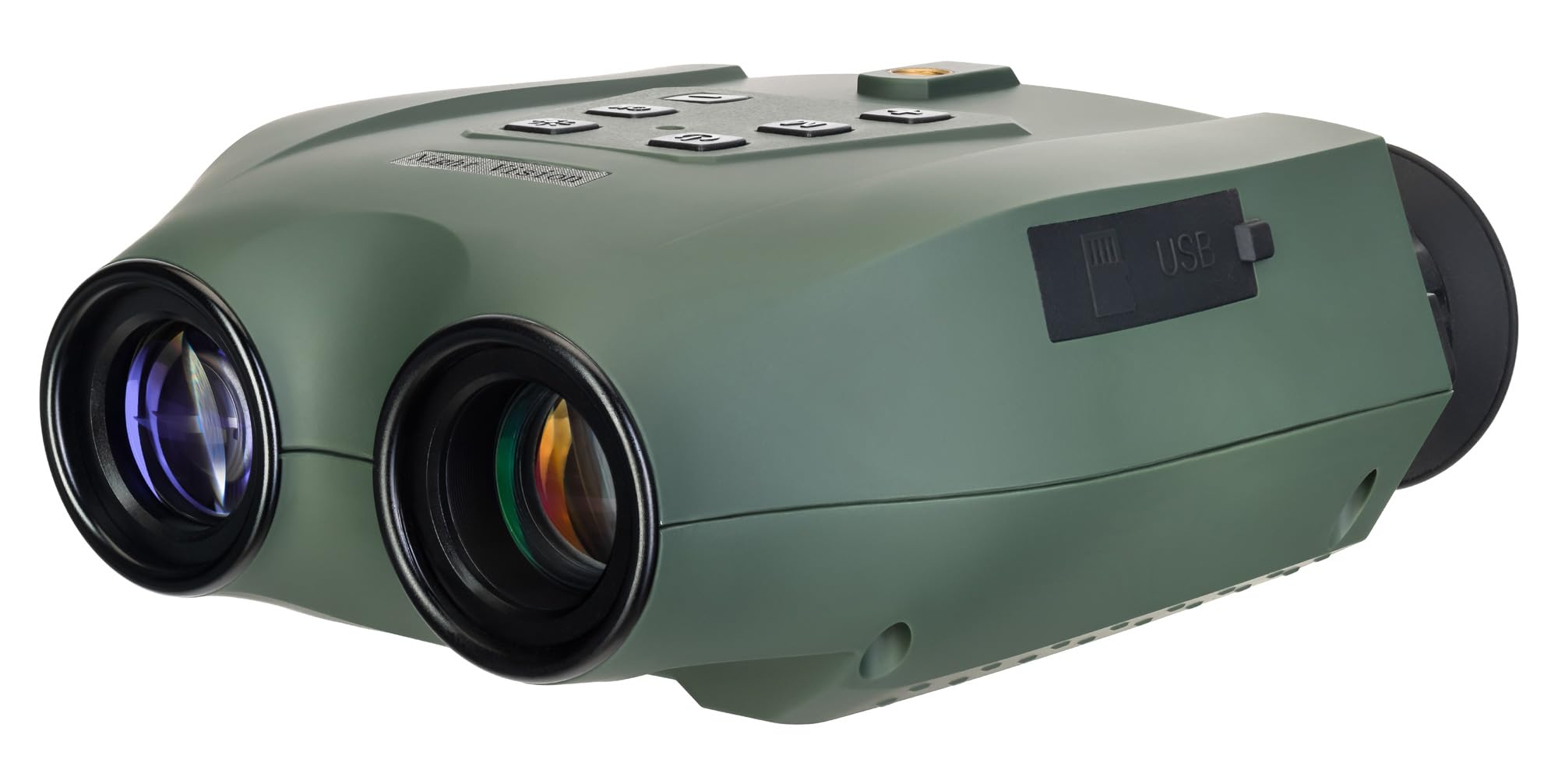 Levenhuk Atom DNB250 Prismáticos Digitales de Visión Diurna y Nocturna con Zoom 1-8x, Iluminador Infrarrojo, Batería Recargable y Trípode de Sobremesa