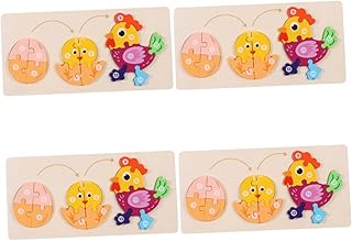 ibasenice 4 Conjuntos Quebra-Cabeça Quebra-Cabeças De Madeira Para Crianças Brinquedos De Quebra-Cabeça Brinquedos Para Crianças Brinquedo De Iluminação Brinquedo De Quebra-Cabeça De