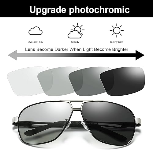 Miniatura 3 de YIMI Polarized Photochromic Driving z87 Sunglasses For Men Women Day and Night safety glasses