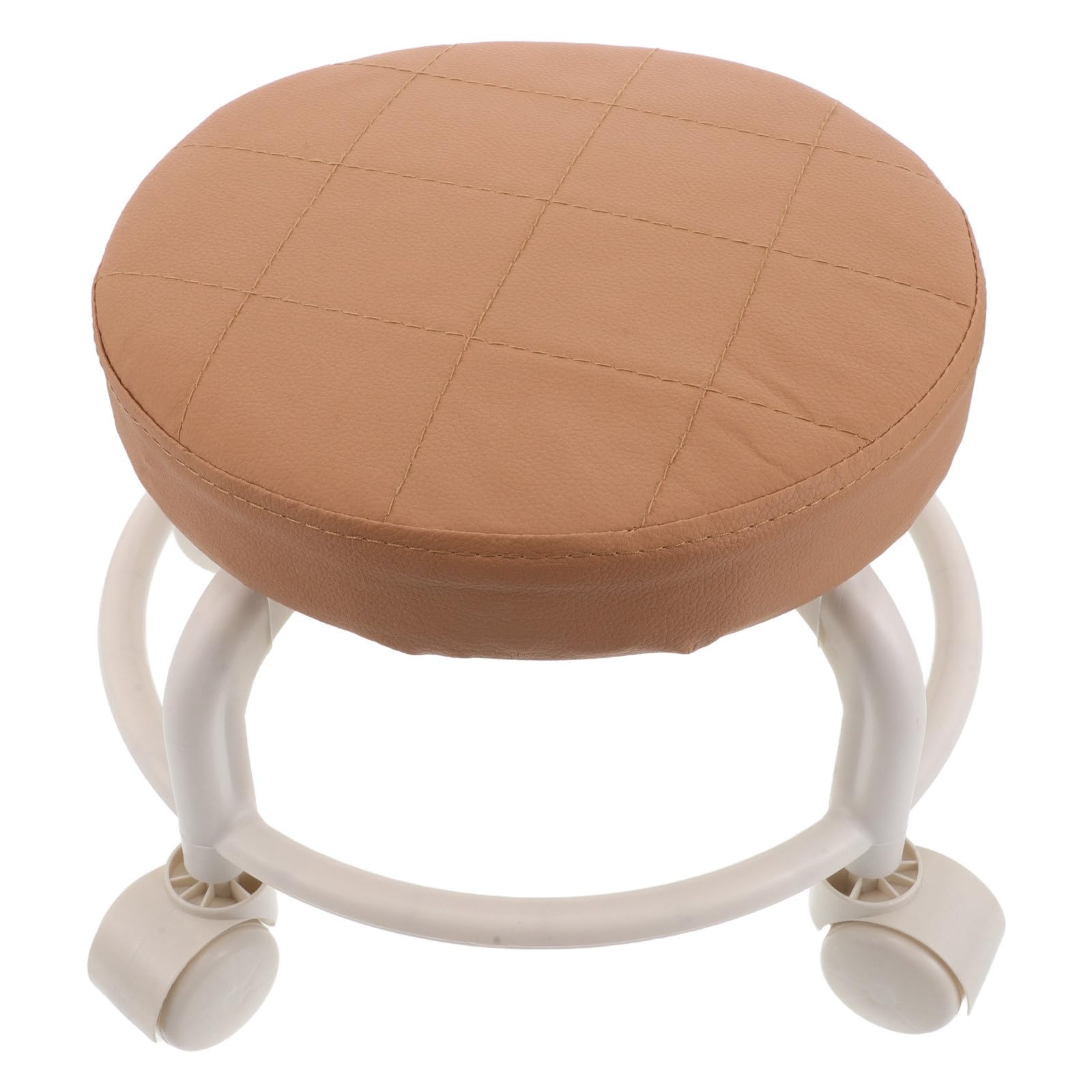 Tabouret à roulettes robuste avec assise basse en similicuir