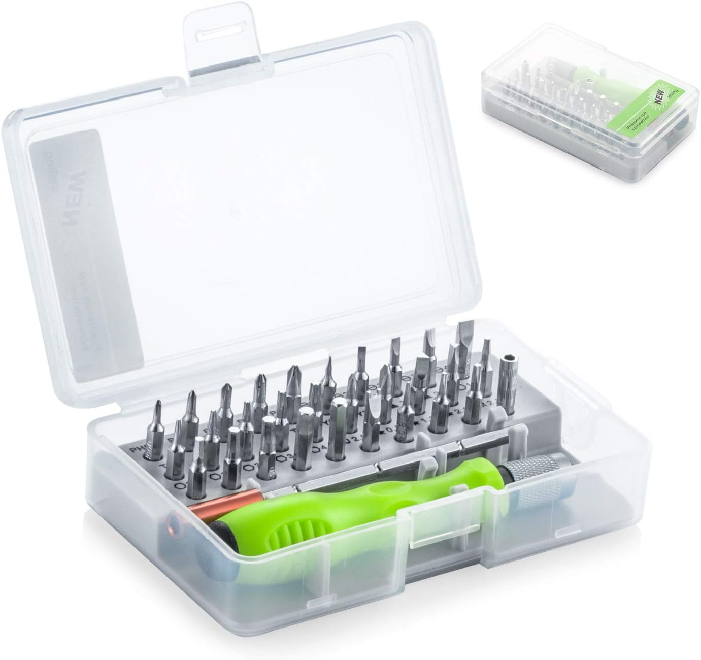 32-in-1 Precision Screwdriver Set Mini Screwdriver Tool Accessories Portable Set Repair Kit for Sunglass, Mobile Phone, Tablets, iPad, Remote Controls, Cameras and More