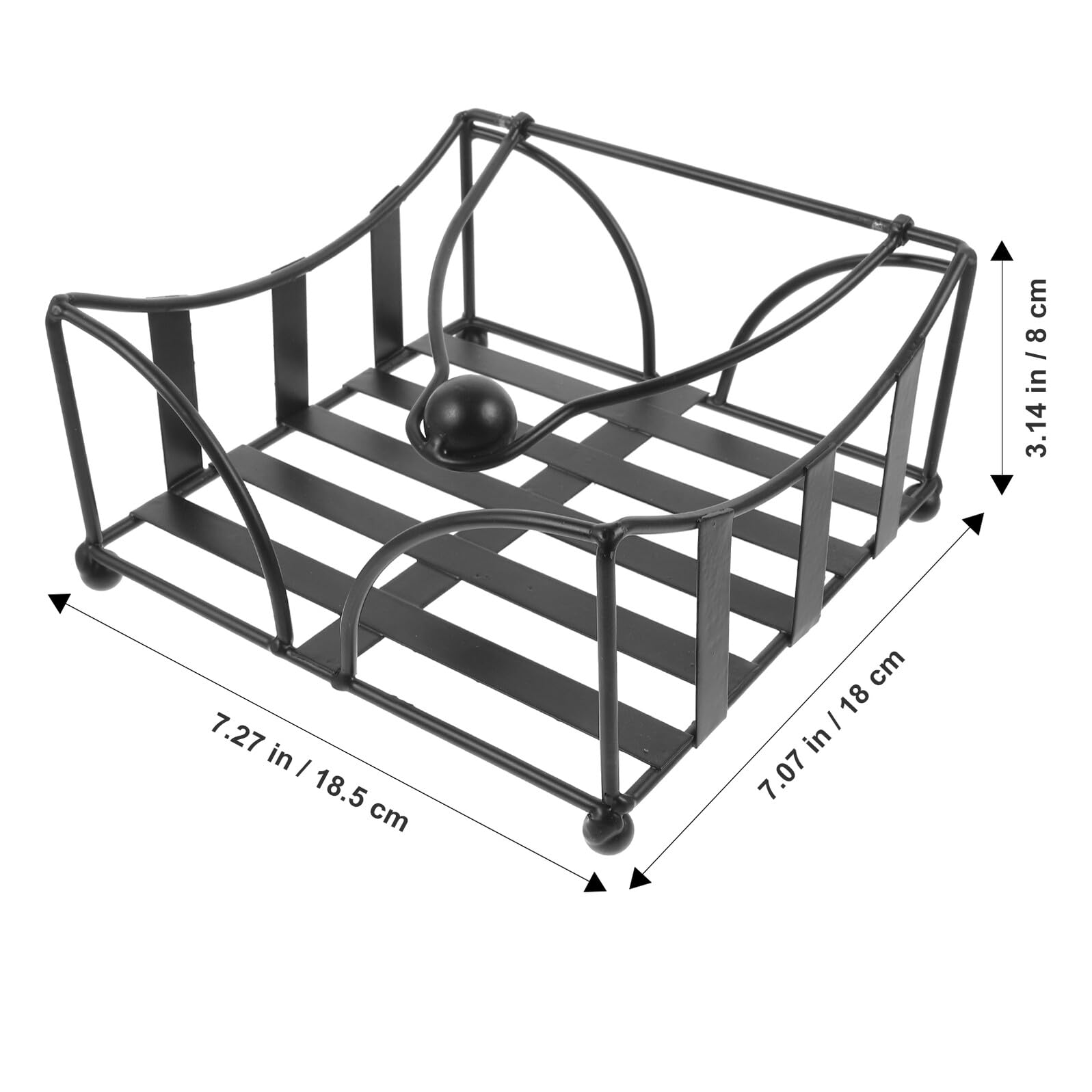 VALICLUD Servilletero de Hierro Negro y Almacenamiento Conveniente Soporte Elegante y Práctico para Servilletas Diseño Rústico para Mesa de Comedor y Hoteles