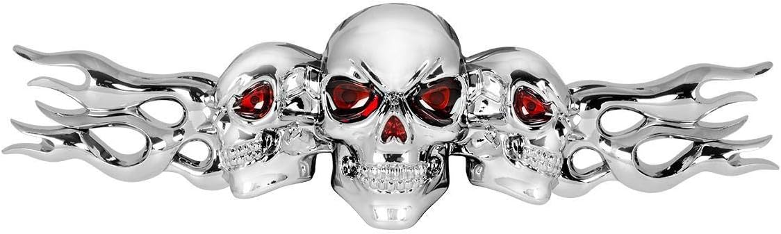 GG Grand General 90094 Chrome Plastic Large Long Horn Stick-On Emblem