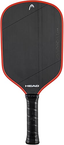 HEAD Radical Tour EX - Pala de pickleball cruda, color negro/naranja, 4 1/8 / 8.1 onzas