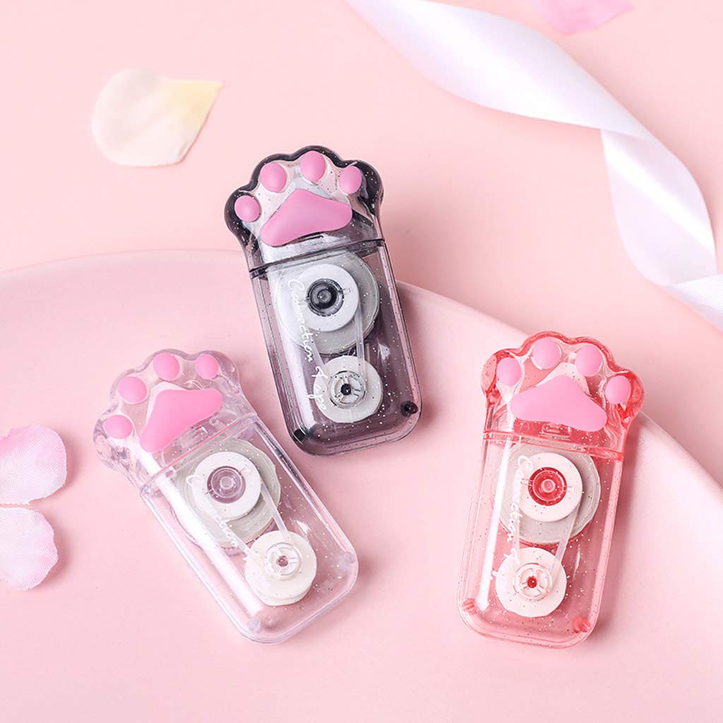 Lanchen Cute Cat Paw Correction Tape Stationery Corrector Student Altered Tapes Kawaii