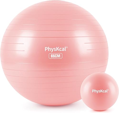 Pelota de yoga para ejercicio, juego de pilates, 4 tamaños de pelota de fitness para entrenamiento, parto, embarazo, terapia física, bomba incluida