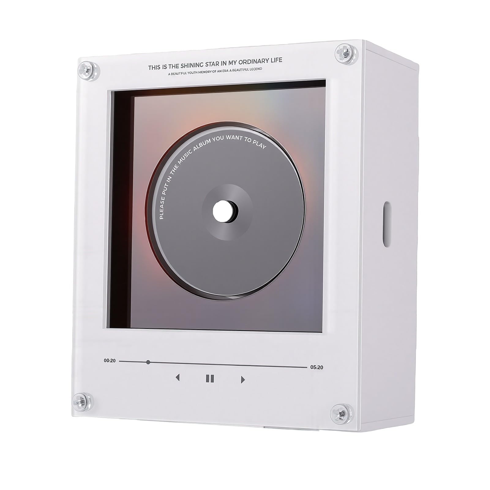 Lecteur Magnétique de Musique pour Frigo avec NFC, Tourne-Disque 256GB, Lumière Nocturne pour Décoration de Réfrigérateur