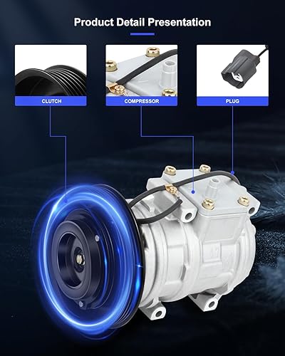 Miniatura 4 de ECCPP Compresor AC con embrague 1994-1998 Reemplazo para Honda para Accord 2.2L 2.5L 1997 para A-cura CL 2.2L