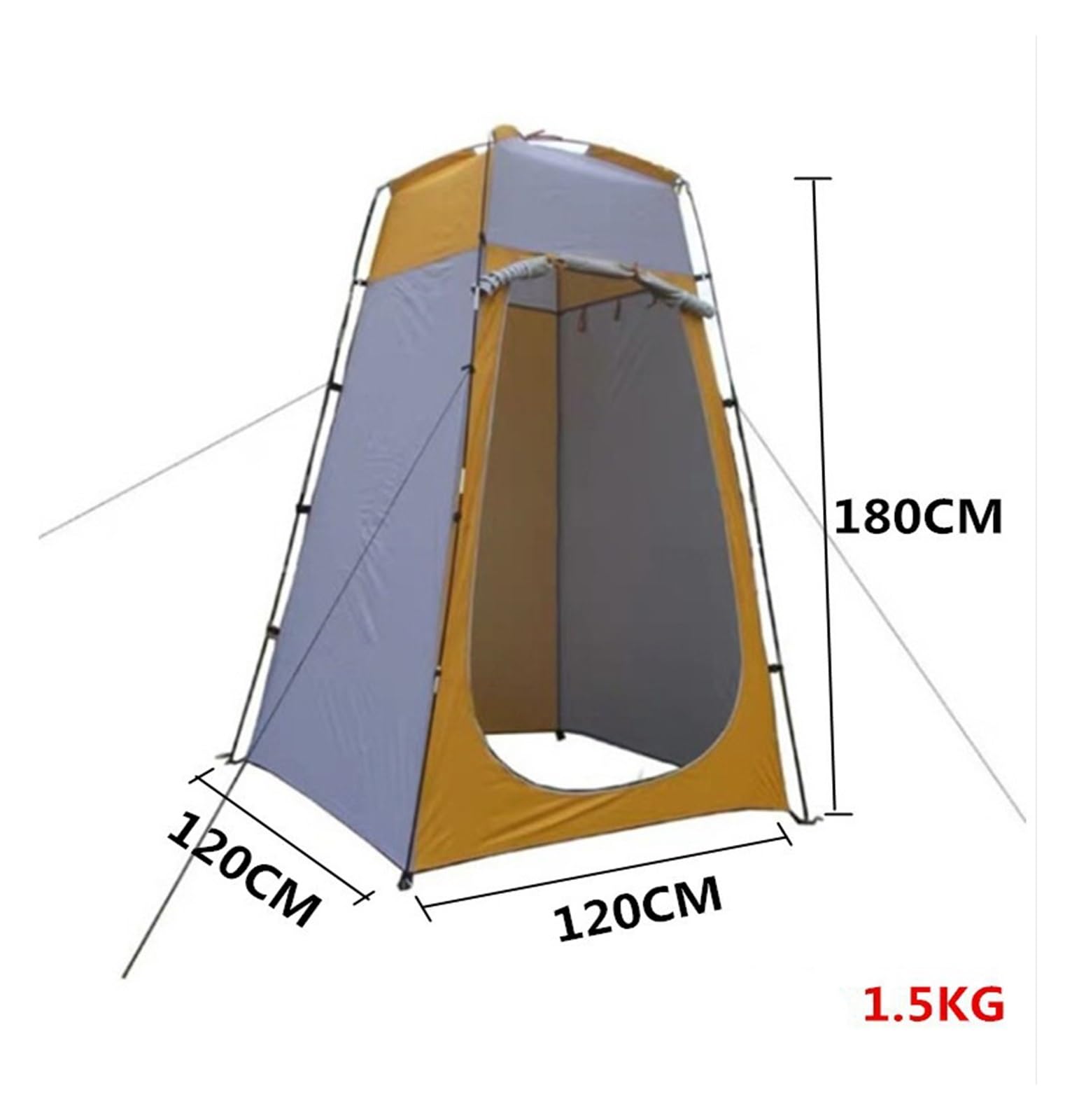 Tenda Da Doccia Portatile Pop Up - Spogliatoio Esterno 85x85x190 Cm Pieghevole - Foto 6