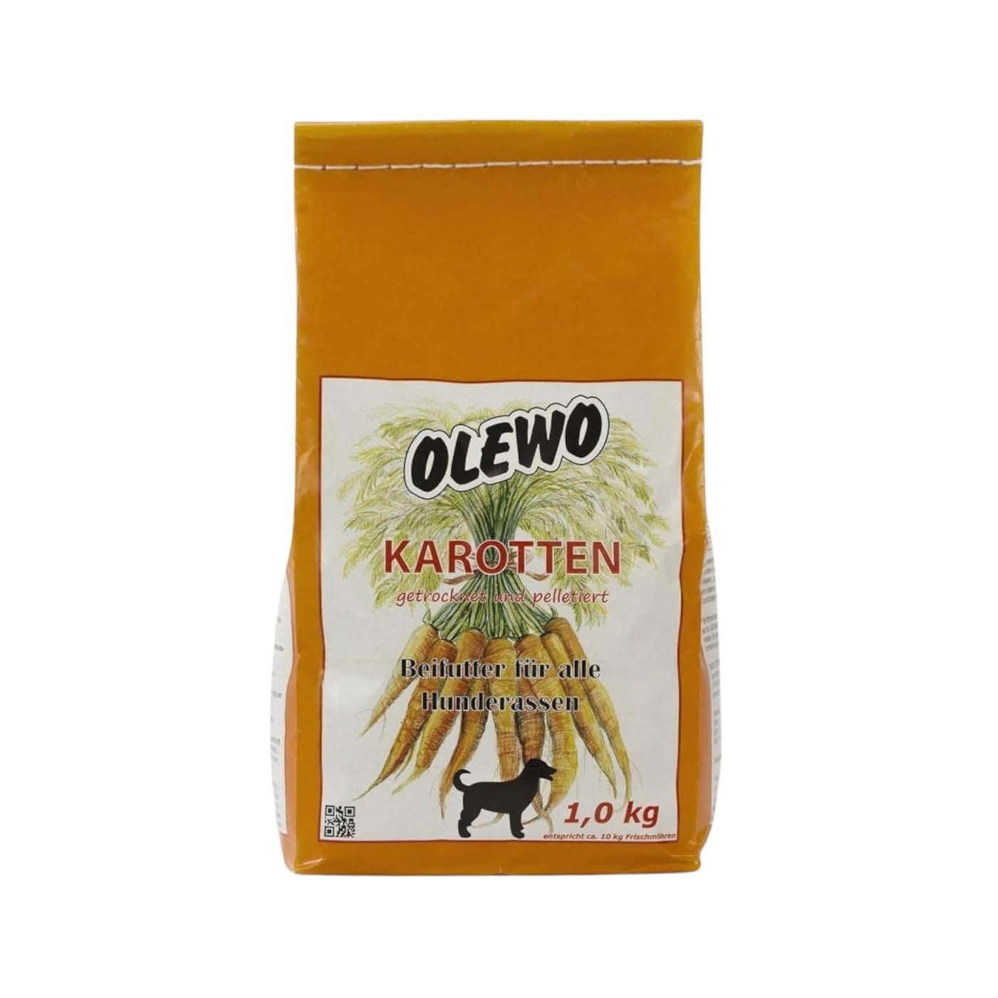 OLEWO Karotten-Pellets | Doppelpack | 2 x 1 kg | Ergänzungsfuttermittel für Hunde | Zur Unterstützung der Verdauung und des Immunsystems | Natürliche Inhaltsstoffe