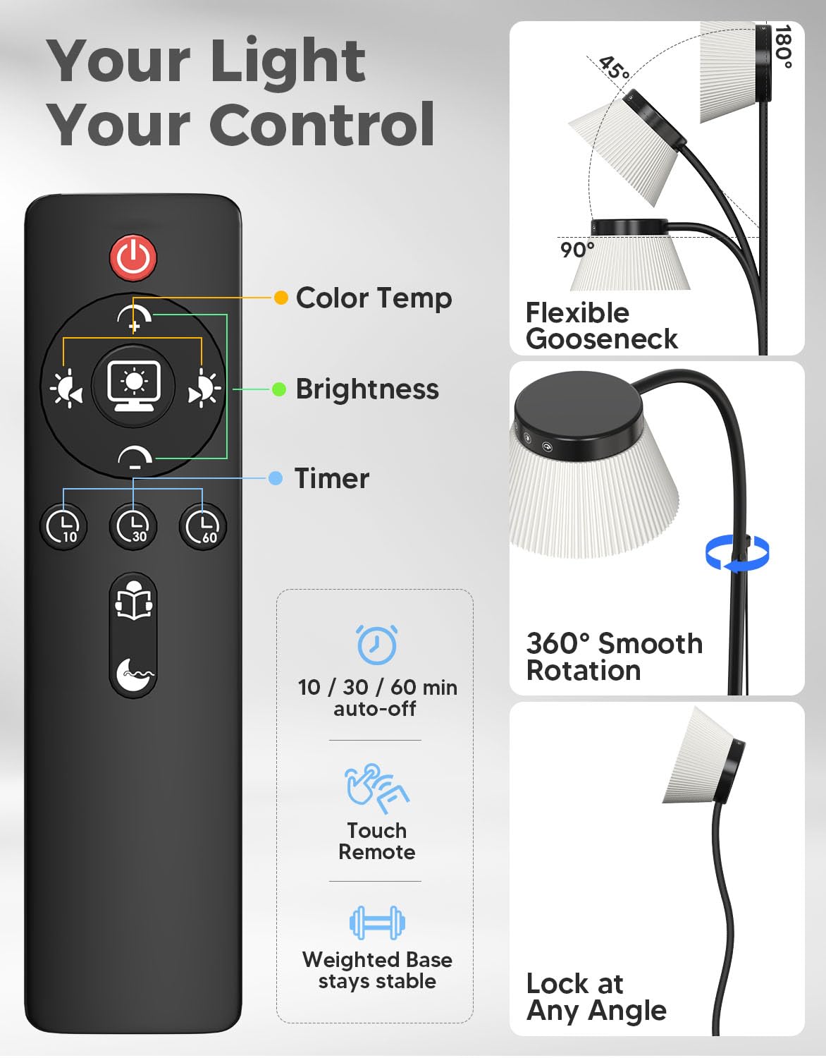 Light Therapy Lamp - 10000 Lux Sun Lamp -8