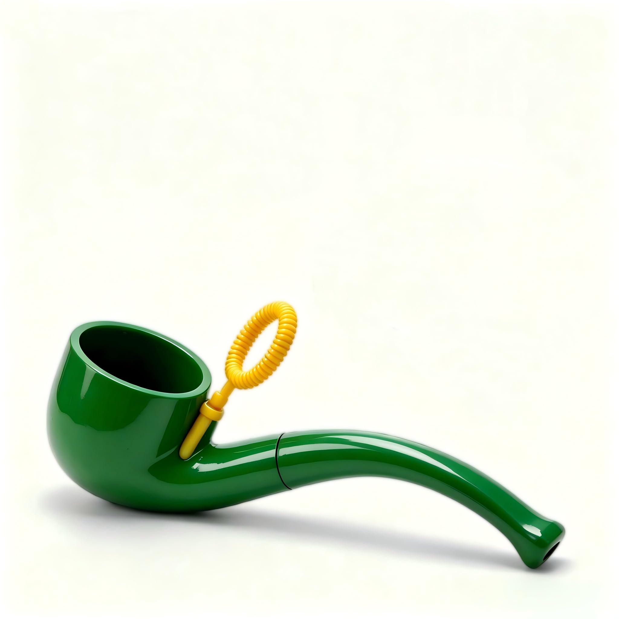 Soap Bubble Pipe, 3D Printed Creative Pipe-Shaped Bubbles Blower, 1960s Vintage Magic Bubble Pipe, Funny Cigarette Bubble Blower for Outdoor Backyard Parties (Green)
