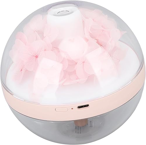 Miniatura 4 de Difusor para dormitorio, humidificadores silenciosos, humidificador de aceite fragante, vaporizador para el hogar, mini LED, 9.1 fl oz, rosa, flor