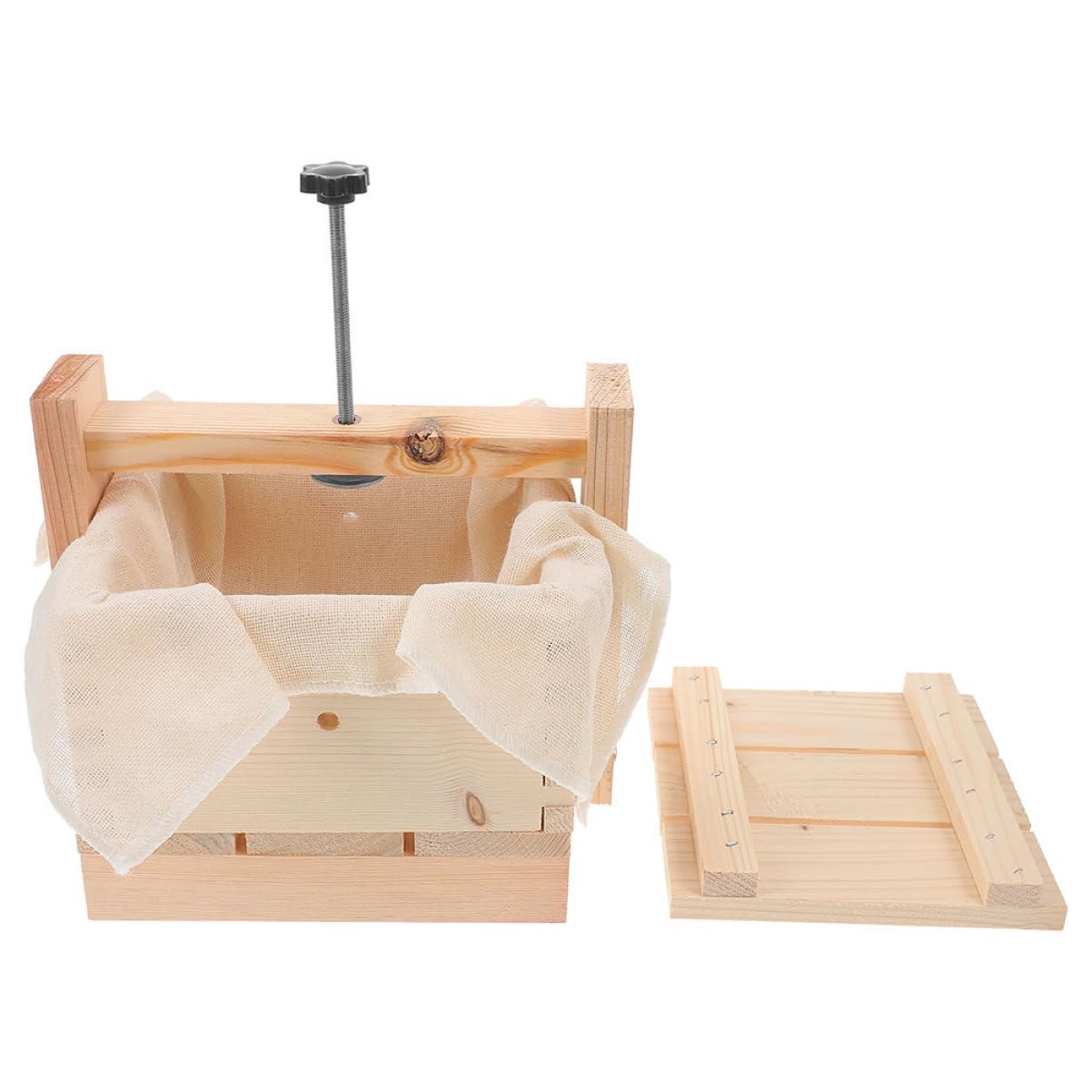SHOWERORO 1set Tofu Press Mold Kit Wooden Tofu Making Tool Homemade Bean Curd Mould Convenient Kitchen Gadget for Housewarming