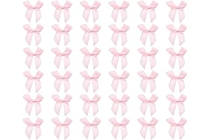Ribbon Bows Mini Satin Fabric Bows Flowers for DIY Craft Sewing Scrapbooking...
