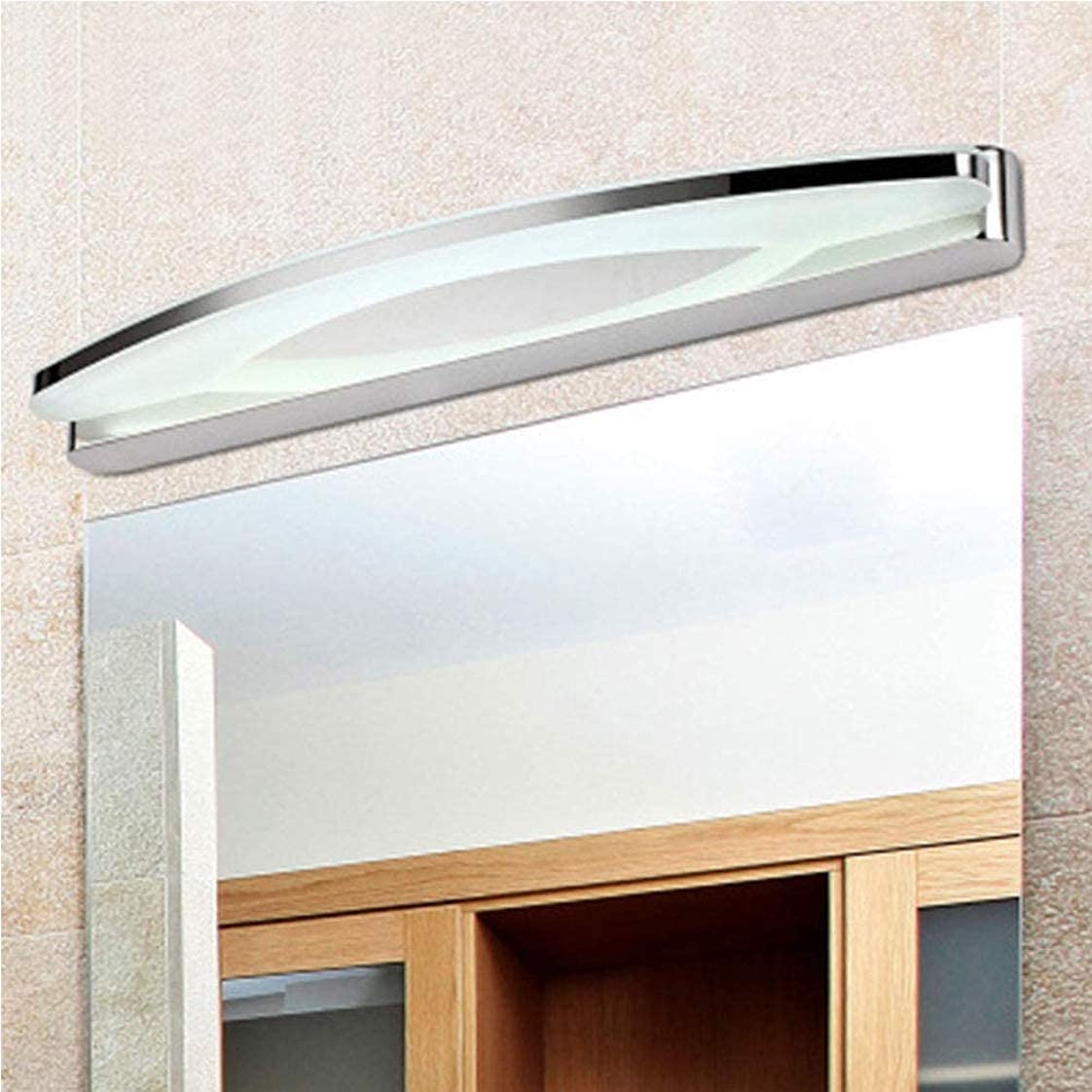 Specchio da Bagno a LED Impermeabile - Applique angolare Regolabile con Design Anti-Schizzi in Acciaio Inossidabile, Illuminazione Perfetta per l'arredamento di casa e bagni Modern