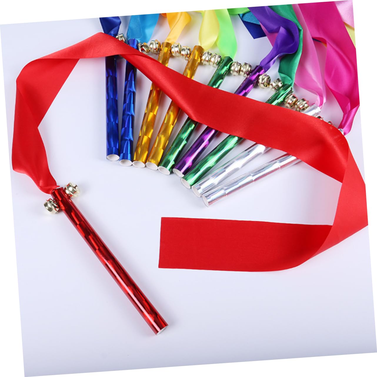 KOUHA Ruban De Danse 2 Mètres Rubans De Danse 3pcs Ruban De Gymnastique Rythmique Enfant Gym