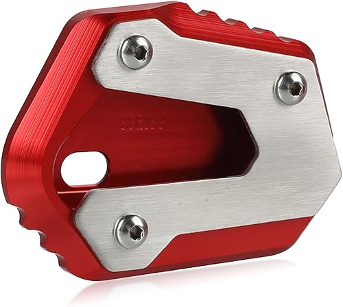 Soporte lateral para motocicleta, ampliador de placa de soporte, accesorios de extensión lateral para V-Strom 650 V-Strom 650 XT rojo