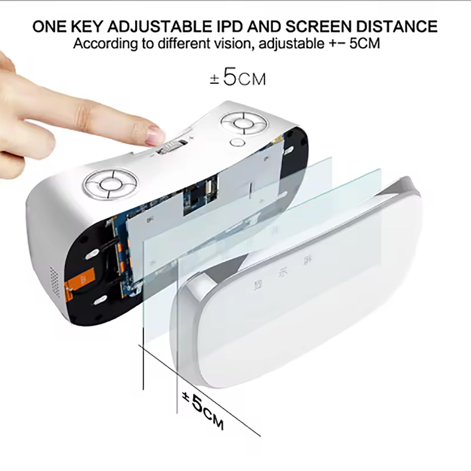 Occhiali Per Realtà Virtuale 3D, Visualizzatore Di Film A 360° Con Gamepad, Capacità Della Batteria: 3500 MAh, Supporta Connessione WiFi, Tracciamento Della Testa,Black