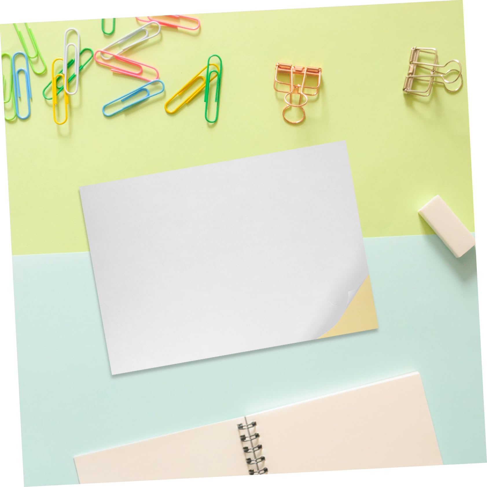 Papier D’étiquettes Autocollantes A4 pour Imprimante, 100 Feuilles Blanches