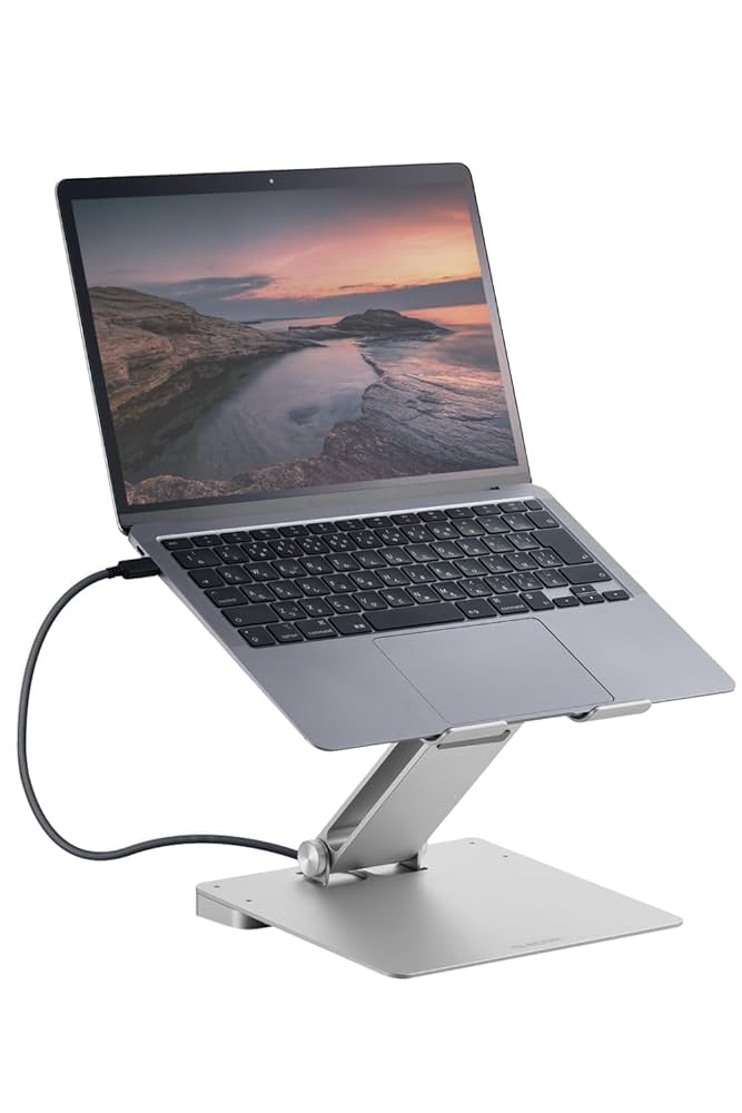 ノートパソコンスタンド USB C 6in1 ドッキングステーション 15W ノートPC縦置きスタンド型 ドッキングステーション 6in1 USB-C