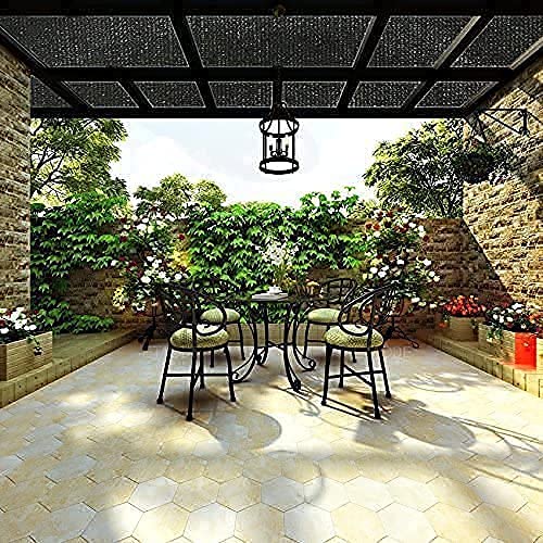Shatex 90% 8X12Ft Sun Shade Fabric For Pergola Cover Porch Vertical Screen, Black #TOP5