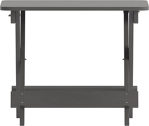Miniatura 10 de Flash Furniture Halifax Mesa auxiliar plegable para exteriores, mesa auxiliar portátil de polietileno de alta densidad Adirondack para todo tipo de