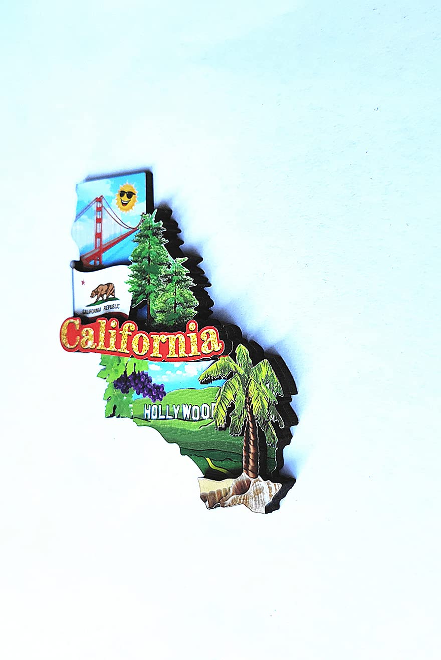 Calamite Decorative Frigo 12 Magneti Frigo California E Las Vegas - Souvenir Viaggio 4,4x7 Cm Regalo Viaggiatore - Foto 4