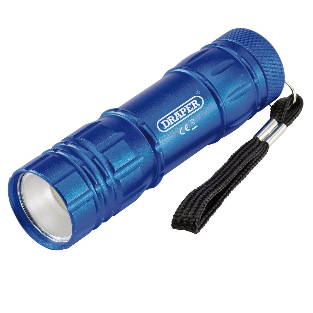Draper 90103 Cob Led Aluminium Hand Torch, 3 X AAA Batteries Supplied.