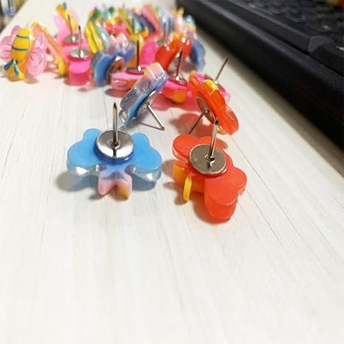 Miniatura 3 de 30 tachuelas decorativas para colgar en la pared, pasadores de escritorio de oficina para fotos, tablero de corcho, tablón de anuncios, decoración