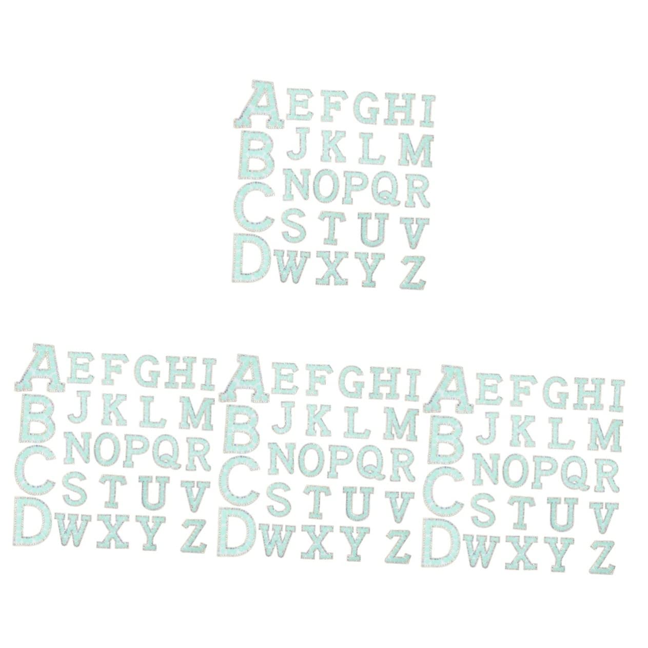 STOBOK 104pezzi Patches Lettera Glitterati Per Abbigliamento Applicazioni Per Progetti e Decorazioni Fashion