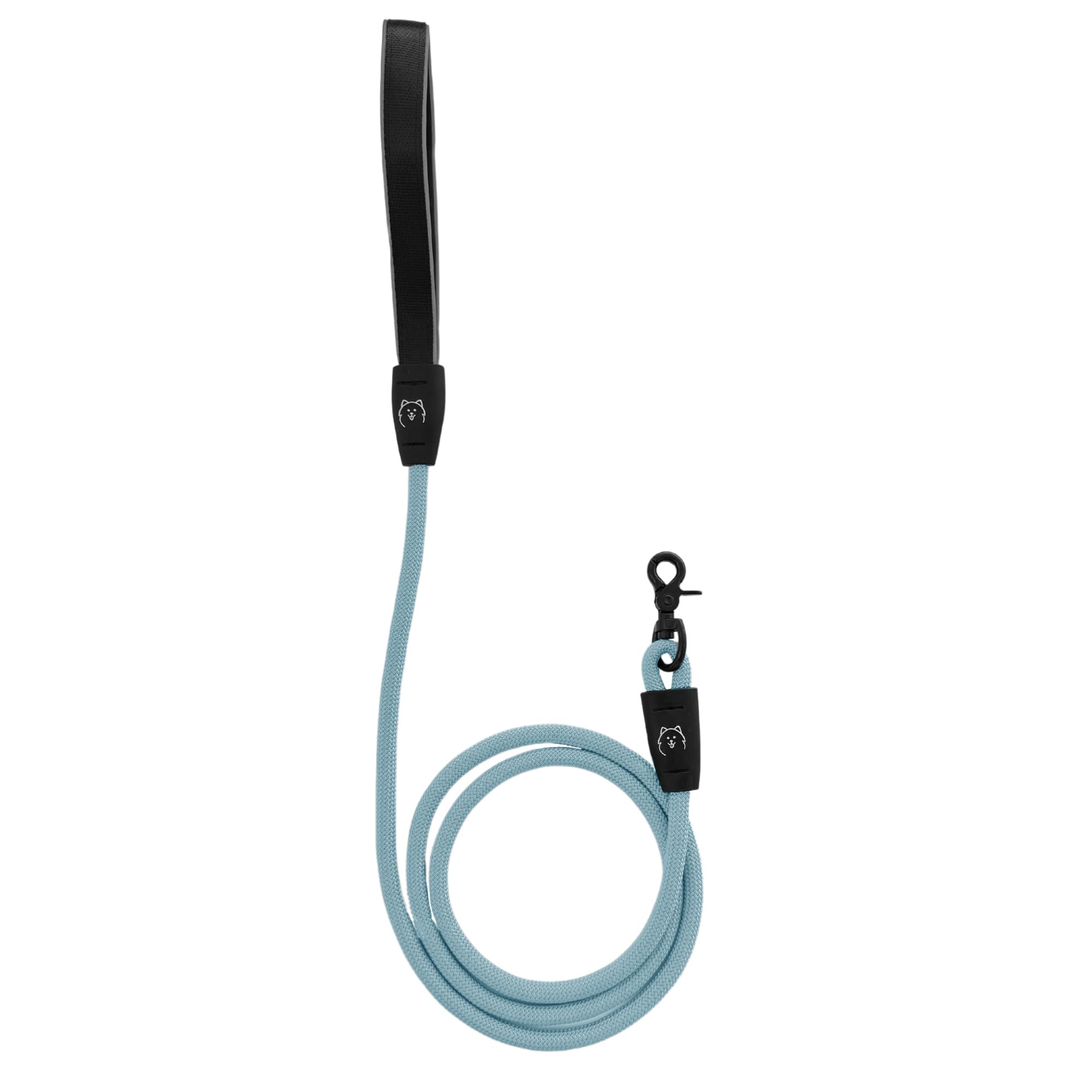 ShawnCo Basecamp Rope Dog Leash- Premium, Durable Pet Leash with Soft Neoprene Padded, Reflective Handle for Small, Medium and Large Dogs (Moonglow, 5