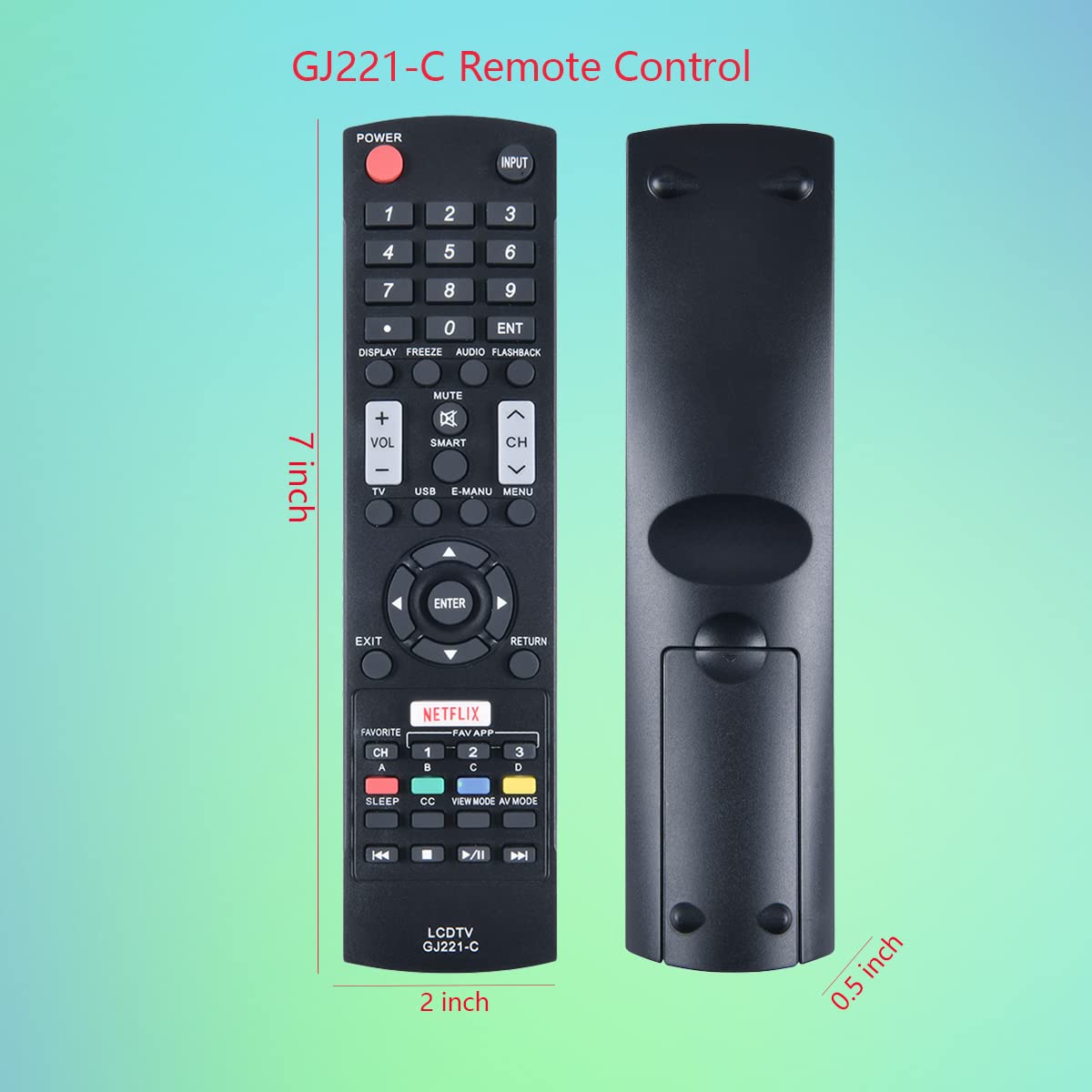 Sharp Tv Remote GHUST GJ221-C Remote Control Replacement For Sharp