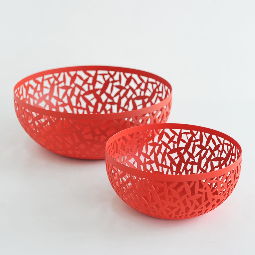 Alessi MSA04/21 R Openwork fruit holder in steel coloured with