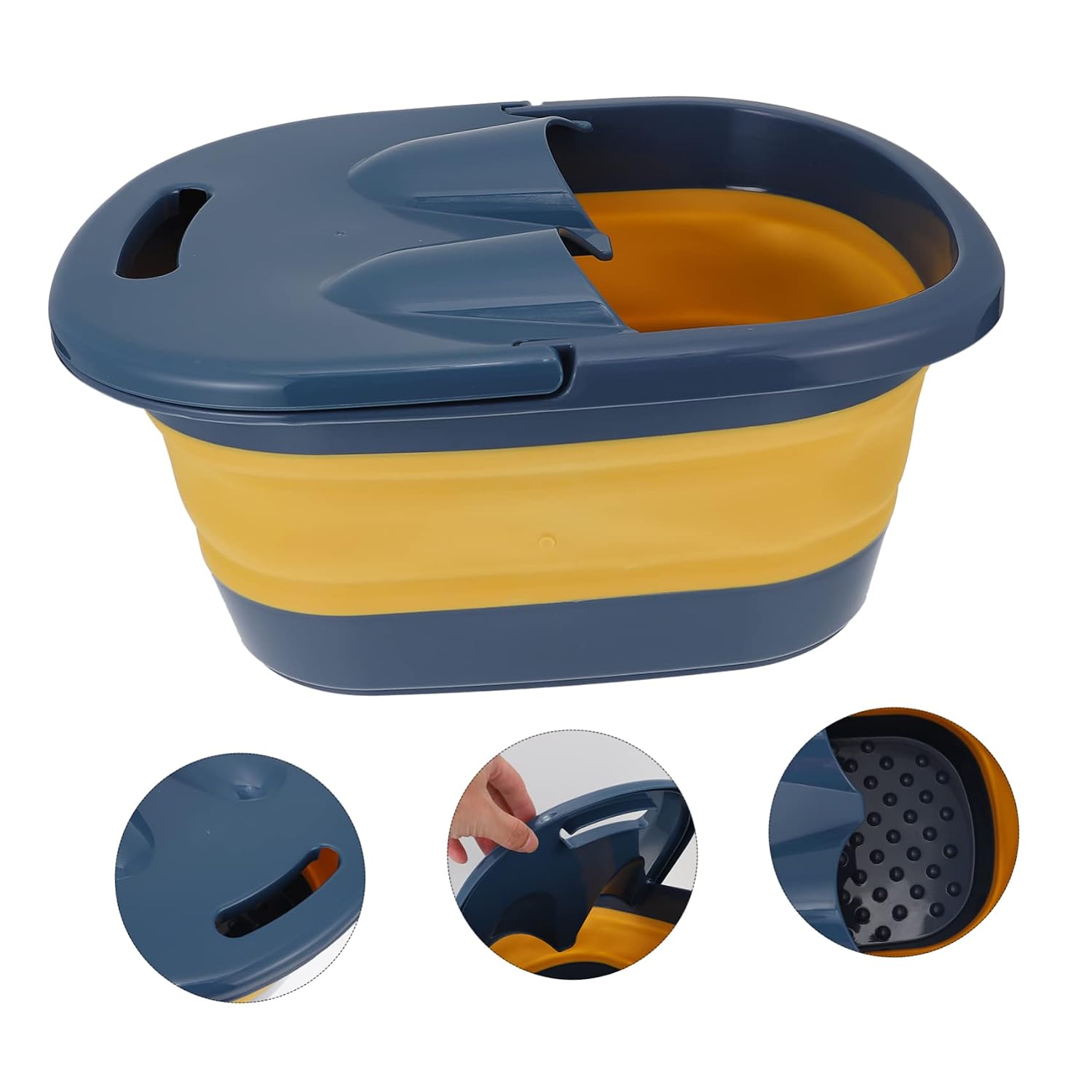 1pc Folding Foot Bath Basin Foot Massage Bucket Compact Spa for Home Outdoor